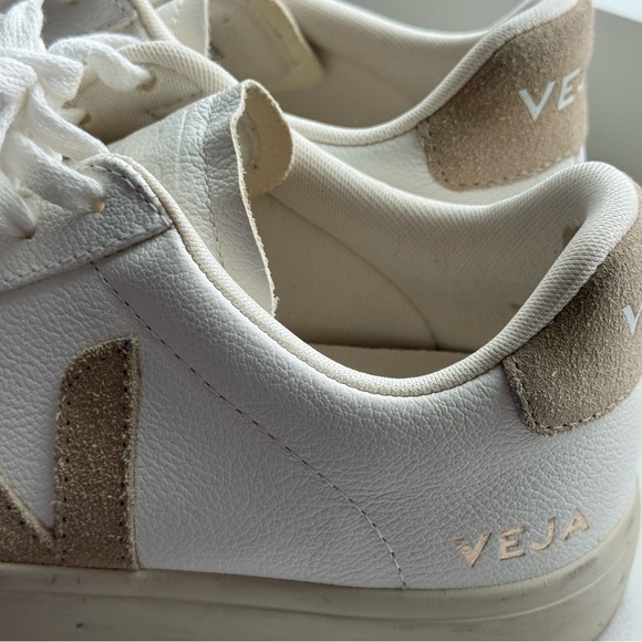 Veja Women's Cream and Tan Sneakers - Picture 4 of 5